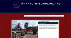 Desktop Screenshot of franklinsurplus.com